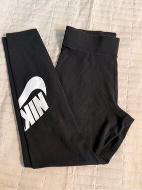 Nike Black Leggings with White Logo
